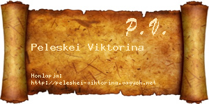 Peleskei Viktorina névjegykártya